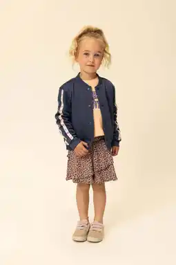 Wehkamp LOOXS little jasje voor binnen met backprint donkerblauw met glitter aanbieding