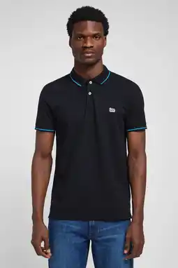 Wehkamp Lee regular fit polo zwart aanbieding