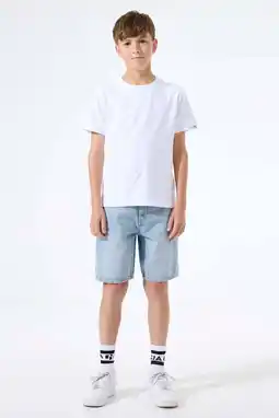 Wehkamp Garcia straight regularwaist short light blue denim aanbieding