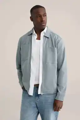 Wehkamp WE Fashion overshirt grijsblauw aanbieding