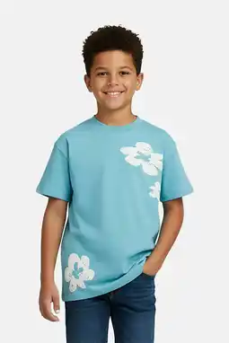 Wehkamp Cars gebloemde T-shirt lichtblauw aanbieding