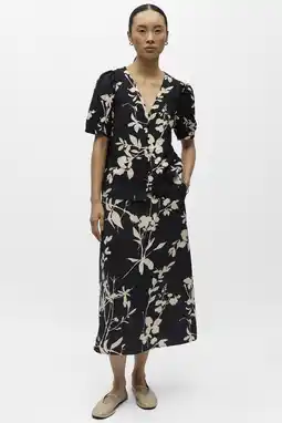Wehkamp OBJECT blouse zwart/ecru aanbieding