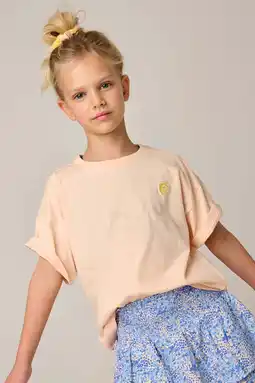 Wehkamp Tumble 'n Dry T-shirt met backprint lichtroze aanbieding