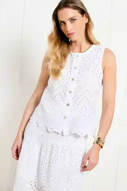 Wehkamp LOLALIZA top broderie ecru aanbieding
