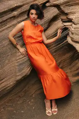 Wehkamp LOLALIZA maxi jurk oranje aanbieding