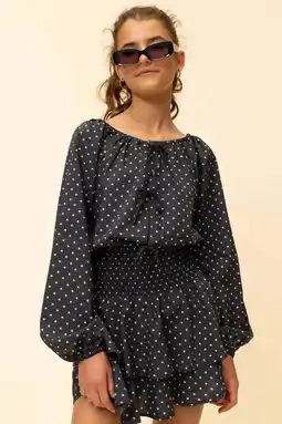 Wehkamp LOOXS 10sixteen blousetop antraciet aanbieding