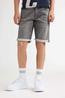 Wehkamp Petrol Industries denim slim short grey denim aanbieding