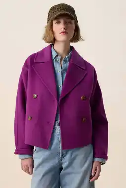 Wehkamp Sissy-Boy wollen trenchcoat paars aanbieding