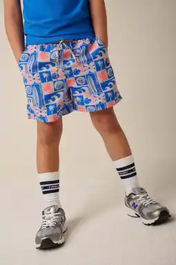 Wehkamp Tumble 'n Dry zwemshort met all over print blauw aanbieding