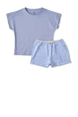 Wehkamp Little Label shortama blauw aanbieding
