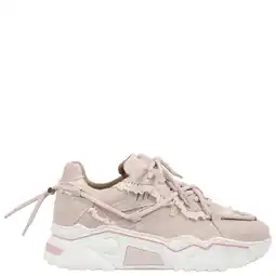 Wehkamp DWRS Jupiter Crochet leren chunky sneakers lichtroze aanbieding