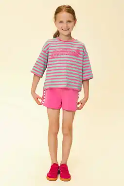 Wehkamp LOOXS little gestreepte T-shirt roze aanbieding