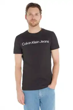 Wehkamp CALVIN KLEIN JEANS T-shirt met logo zwart aanbieding