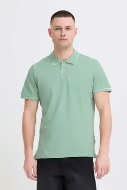 Wehkamp Blend regular polo groen aanbieding