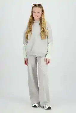 Wehkamp Raizzed wide leg joggingbroek grijs melange aanbieding