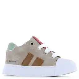 Wehkamp Shoesme leren sneakers taupe aanbieding