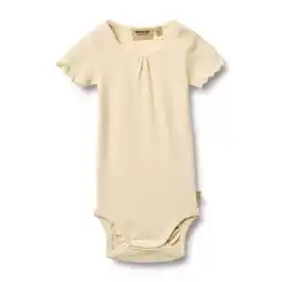 Wehkamp Wheat romper rib structuur lichtgeel aanbieding