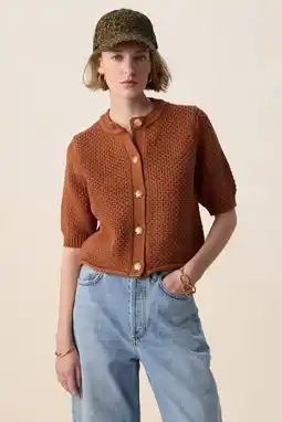 Wehkamp Sissy-Boy gebreid vest cognac aanbieding