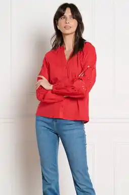 Wehkamp LOLALIZA blouse rood broderie aanbieding