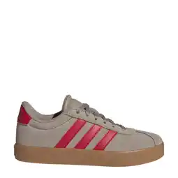 Wehkamp adidas Sportswear VL Court 3.0 suede sneakers lichtbruin/rood aanbieding