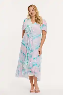 Wehkamp YOEK wikkel-/overslagjurk turquoise aanbieding