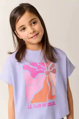 Wehkamp Tumble 'n Dry T-shirt lila met textuur aanbieding