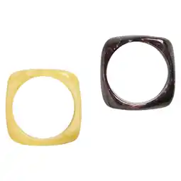 Wehkamp PIECES armband PCPELLI - bruin/geel (set van 2) aanbieding