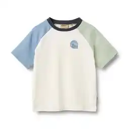 Wehkamp Wheat T-shirt ecru/lichtgroen/lichtblauw aanbieding