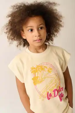Wehkamp Tumble 'n Dry T-shirt lichtgeel aanbieding