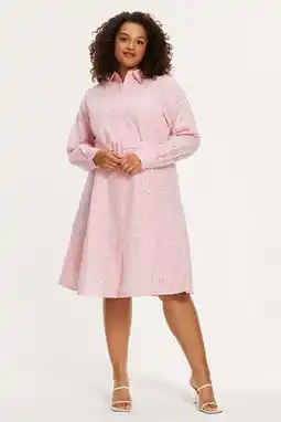 Wehkamp YOEK blousejurk broderie roze aanbieding