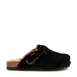 Wehkamp Scholl Fae New clogs van imitatiebont donkerbruin aanbieding