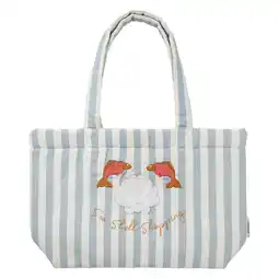 Wehkamp Sissy-Boy katoenen gestreepte tas met borduursels - blauw/wit aanbieding