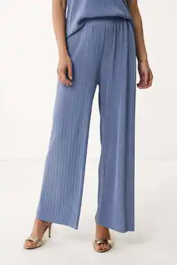 Wehkamp Mexx straight highwaist palazzo broek lichtblauw aanbieding