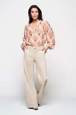 Wehkamp Mart Visser X Caroline Tensen zijden blouse oranje aanbieding