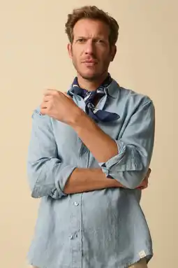 Wehkamp Sissy-Boy linnen regular fit overhemd - lichtblauw aanbieding