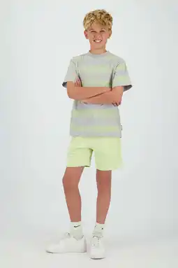Wehkamp Raizzed relaxed regularwaist sweatshort limegroen aanbieding