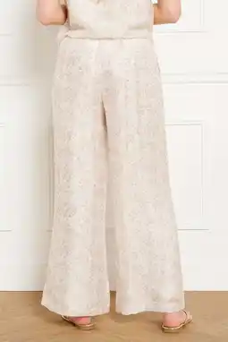 Wehkamp LOLALIZA wide leg regularwaist gebloemde broek ecru aanbieding