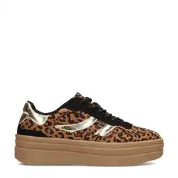 Wehkamp POSH by Poelman Bodie sneakers met panterprint cognac aanbieding
