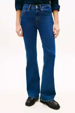 Wehkamp Tommy Hilfiger flared jeans dark blue denim aanbieding