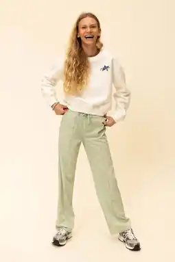 Wehkamp LOOXS 10sixteen straight casual broek mintgroen aanbieding