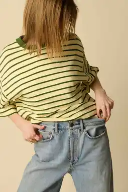 Wehkamp Sissy-Boy katoenen gestreepte sweater - lichtgeel aanbieding