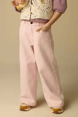 Wehkamp Sissy-Boy gestreepte wide leg jeans lichtroze aanbieding