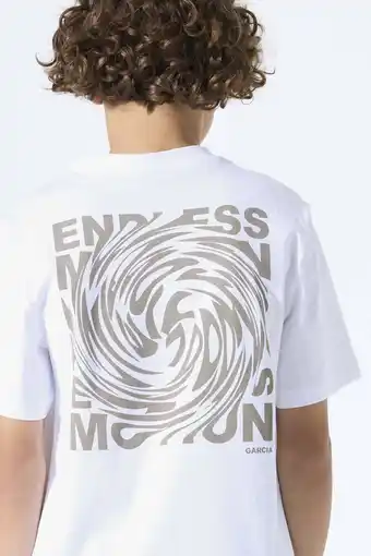 Wehkamp Garcia T-shirt met backprint wit aanbieding