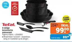 Albert Heijn Tefal 8-delige Keramische Pannenset aanbieding