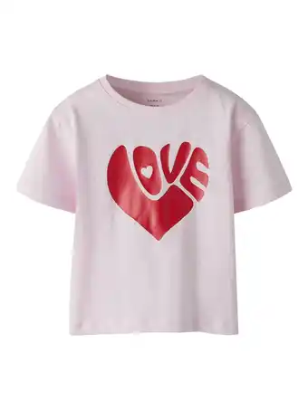 Wehkamp NAME IT MINI T-shirt lichtroze aanbieding