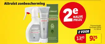 Kruidvat Altruist zonbescherming aanbieding