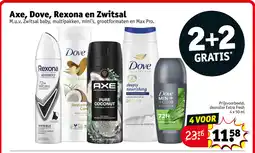 Kruidvat Axe, Dove, Rexona en Zwitsal aanbieding