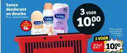 Kruidvat Sanex deodorant en douche aanbieding