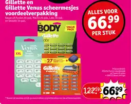 Kruidvat Gillette en gillette venus scheermesjes voordeelverpakking aanbieding