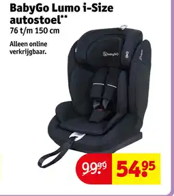 Kruidvat Babygo lumo i-size autostoel aanbieding